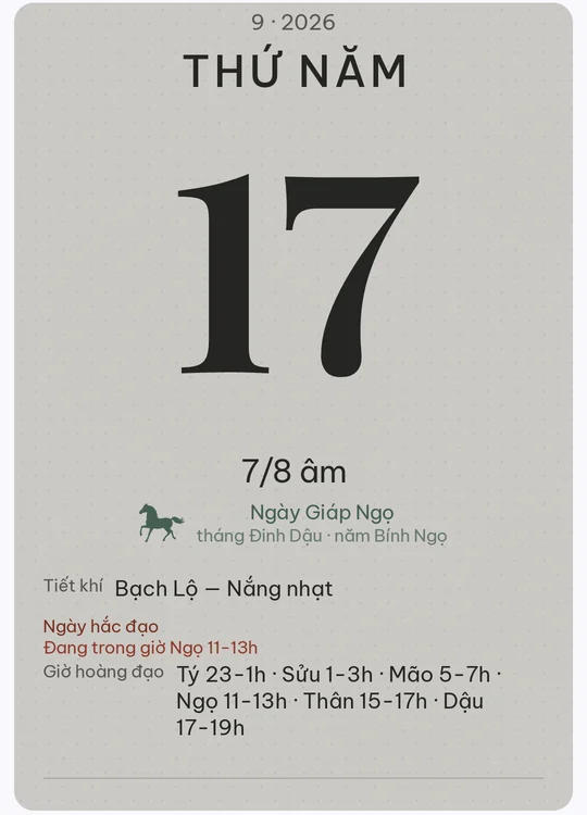 Tờ lịch với giao diện Núi đá