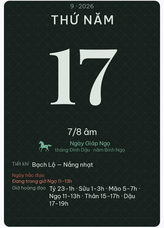 Tờ lịch với giao diện Than tre